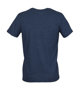 T-shirt publicitaire homme manches courtes | Luke Crew Neck Men Navy Heather