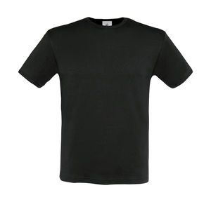 T-shirt publicitaire homme manches courtes cintré | Men-Fit Black