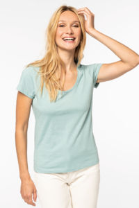 T-shirt personnalisable coton bio slub femme  2