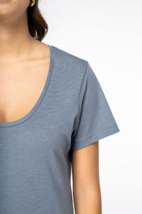 T-shirt personnalisable coton bio slub femme  4