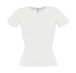 T-shirt publicitaire femme manches courtes col en v cintré | Watch women V-Neck White