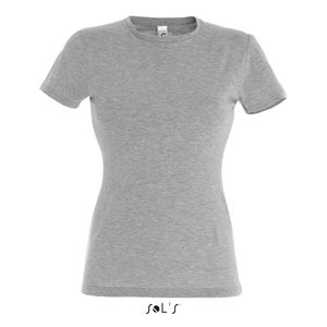 Tee-shirt publicitaire femme | Miss Gris chiné