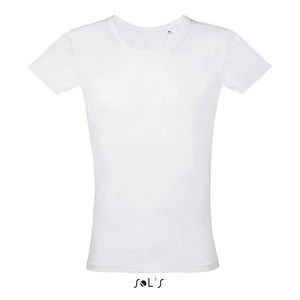 Tee-shirt publicitaire homme col rond en jersey fin | Must Men Blanc