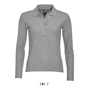 Polo publicitaire femme | Podium Gris chiné