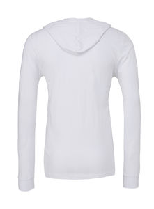 T-shirt publicitaire unisexe manches longues avec capuche | Aspidiske White