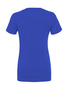 T-shirt femme col v profond publicitaire | Hadar True Royal