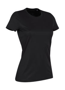 T-shirt publicitaire femme manches courtes avec détails réfléchissants | Active Sports-T Women Black Opal