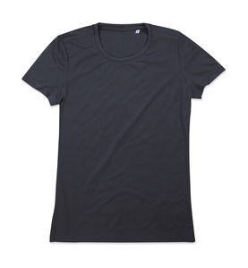 T-shirt publicitaire femme manches courtes avec détails réfléchissants | Active Sports-T Women Blue Midnight