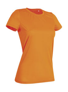 T-shirt publicitaire femme manches courtes avec détails réfléchissants | Active Sports-T Women Cyber Orange