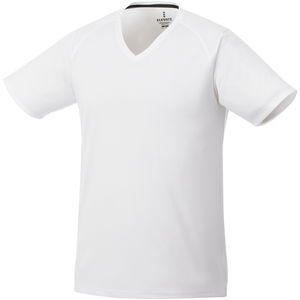 T-shirt personnalisé cool fit manches courtes col V homme Amery Blanc