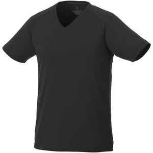 T-shirt personnalisé cool fit manches courtes col V homme Amery Noir