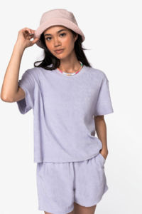 T-shirt personnalisé coton bio en éponge femme  2