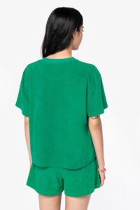 T-shirt personnalisé coton bio en éponge femme  3
