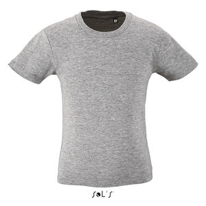 T-shirt personnalisé enfant manches courtes | Milo Kids Gris chiné