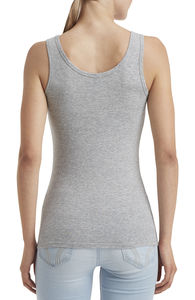 T-shirt personnalisé femme sans manches cintré | Women`s Stretch Tank Heather Grey