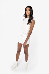 T-shirt personnalisé GOTS  crop sans manche femme 1