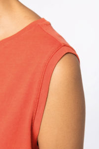 T-shirt personnalisé GOTS  crop sans manche femme 6