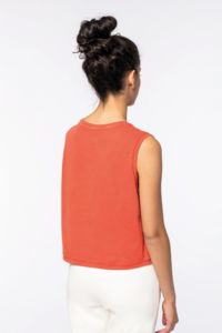 T-shirt personnalisé GOTS  crop sans manche femme 7