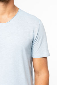 T-shirt personnalisé GOTS slub bords francs homme  4