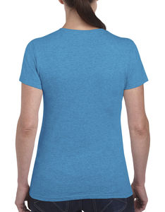 T-shirt femme heavy cotton™ publicitaire | Sainte-Julie Heather Sapphire