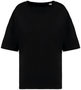 T-shirt oversize coton bio 130g femme publicitaire Black
