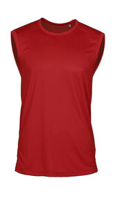Débardeur publicitaire homme sans manches | Active 140 Sleeveless Men Crimson Red 1