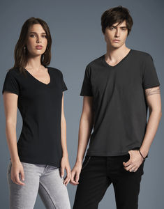 T-shirt publicitaire homme manches courtes col en v | Adult Fashion Basic V-Neck 1
