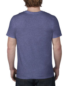T-shirt publicitaire homme manches courtes col en v | Adult Fashion Basic V-Neck Heather Blue