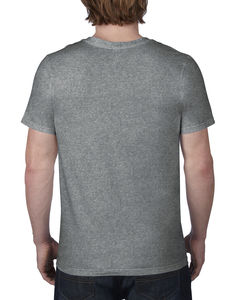 T-shirt publicitaire homme manches courtes col en v | Adult Fashion Basic V-Neck Heather Graphite