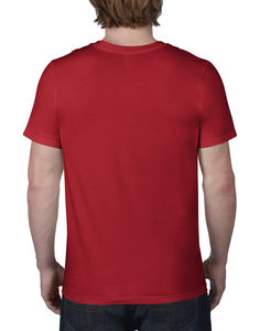 T-shirt publicitaire homme manches courtes col en v | Adult Fashion Basic V-Neck Red