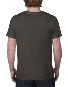 T-shirt publicitaire homme manches courtes col en v | Adult Fashion Basic V-Neck Smoke