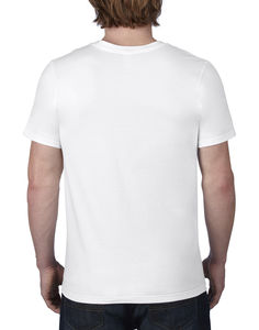 T-shirt publicitaire homme manches courtes col en v | Adult Fashion Basic V-Neck White