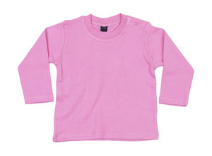 T-shirt publicitaire manches longues pour bébé | Chip Bubble Gum Pink