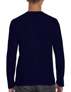 T-shirt homme manches longues softstyle publicitaire | Huntingdon Navy