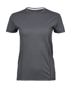 T-shirt personnalisé cintré femme manches courtes | Almind Dark Grey Melange