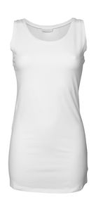 T-shirt publicitaire femme sans manches cintré | Farup White