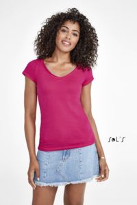 Tee-shirt publicitaire femme col V | Mild