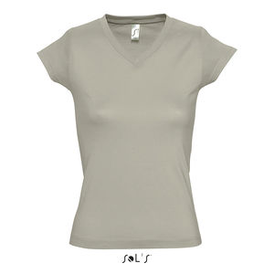 Tee-shirt publicitaire femme col V | Moon Kaki