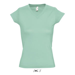 Tee-shirt publicitaire femme col V | Moon Mint