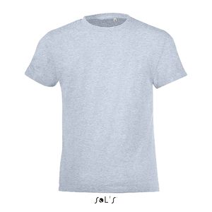 Tee-shirt publicitaire enfant col rond | Regent Fit Kids Bleu ciel chiné