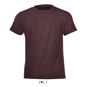 Tee-shirt publicitaire enfant col rond | Regent Fit Kids Oxblood chiné