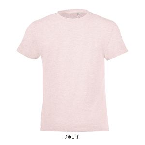 Tee-shirt publicitaire enfant col rond | Regent Fit Kids Rose chiné