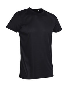 T-shirt personnalisé homm avec détails réfléchissants cintré | Active Sports-T Men Black Opal