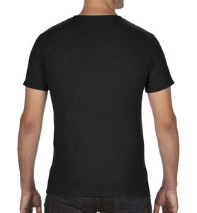 T-shirt publicitaire homme manches courtes cintré col en v | Adult Tri-Blend V-Neck Black