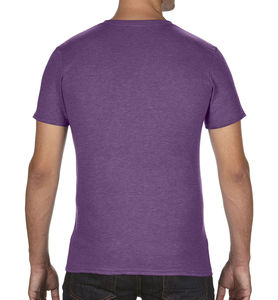 T-shirt publicitaire homme manches courtes cintré col en v | Adult Tri-Blend V-Neck Heather Aubergine