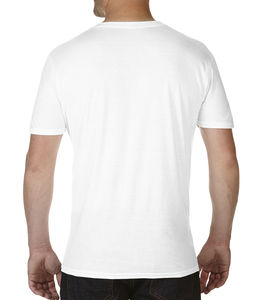 T-shirt publicitaire homme manches courtes cintré col en v | Adult Tri-Blend V-Neck White