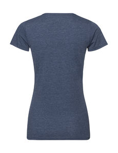 T-shirt femme col rond hd publicitaire | Kama Bright Navy Marl