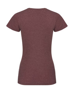 T-shirt femme col rond hd publicitaire | Kama Maroon Marl