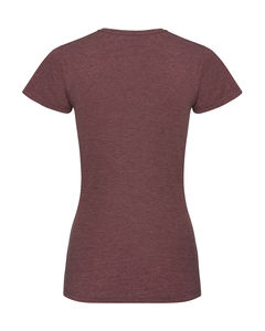 T-shirt femme col rond hd publicitaire | Kama Maroon Marl
