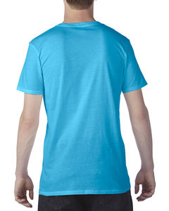 T-shirt personnalisé homme manches courtes col en v | Adult Featherweight V-Neck Caribbean Blue